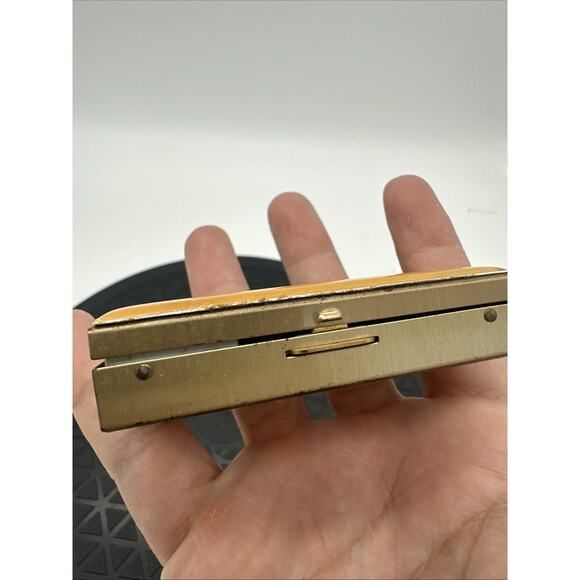 Vintage Pill Bar Box Fall Trees Bird With Bottles Gold Metal - Picture 8 of 9